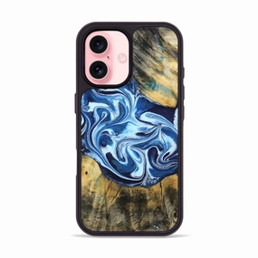 Self Healing High Transparency Iphone 16 Wood Phone Case - Merlin (Blue, 773198)