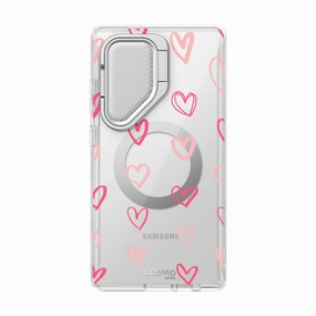 Anti Blue Light Galaxy S24 Ultra Cosmo Clear Phone Case - Hearts