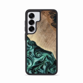 Protective Layer Slim Screen Protector Galaxy S25 Wood Phone Case - Marcos (Green, 781568)