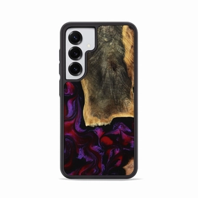 Anti Finger Oil Galaxy S25 Wood Phone Case - Susanne (Purple, 763994)