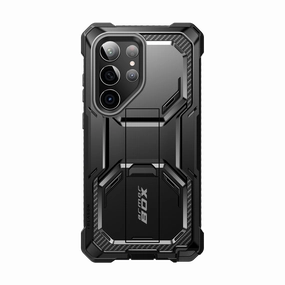 Galaxy S23 Ultra Armorbox Case - Black Grip Friendly Anti Glare