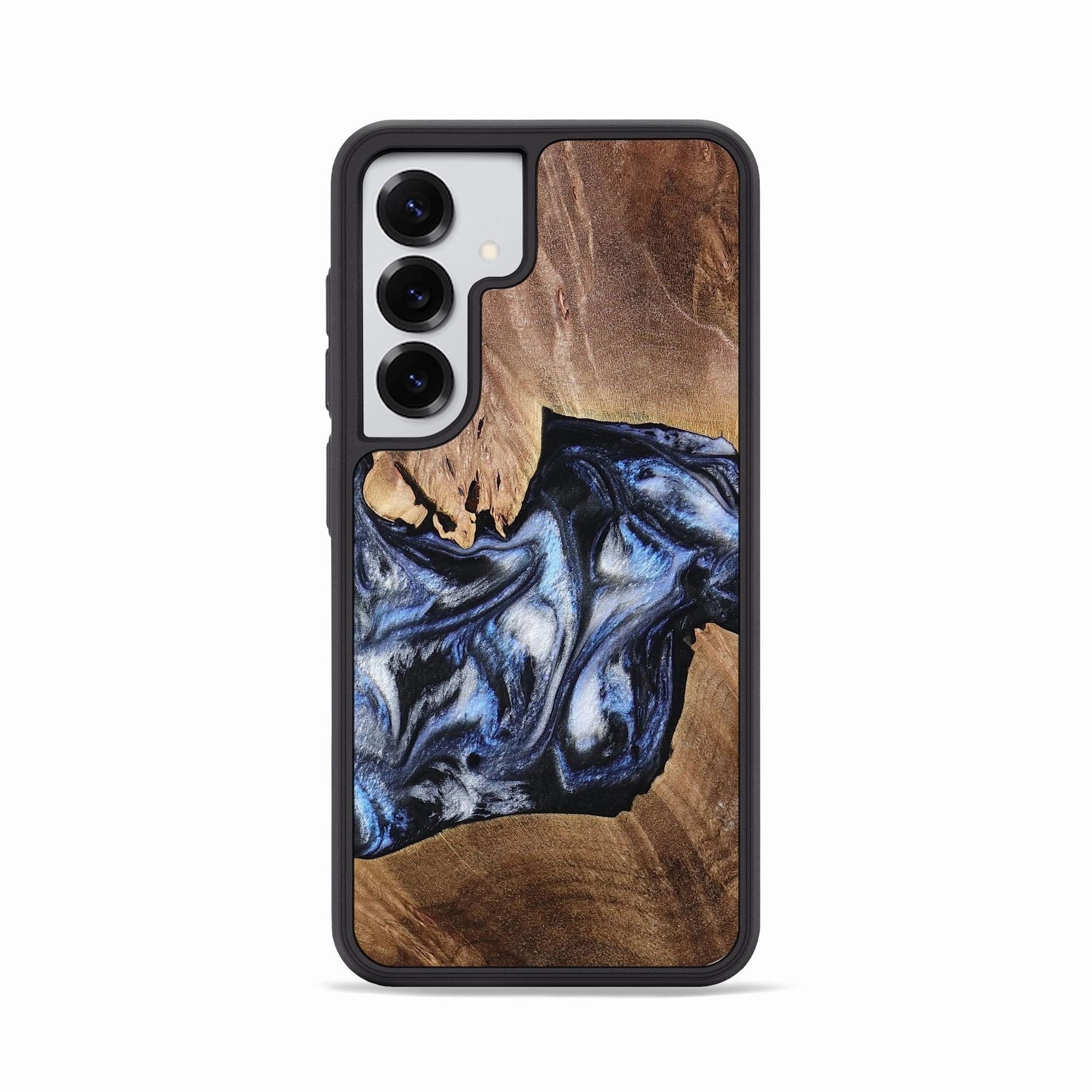Galaxy S25 Wood Phone Case - Kelly (Blue, 765358) Crystal Clear