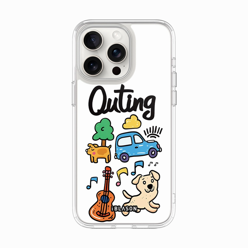 Protective Screen Iphone 16 Pro Halo Magsafe Cute Phone Case - Outing