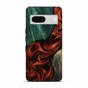 Scratch Resistant Coating Pixel 7 Wood Live Edge Phone Case - Houston (Red, 781450)