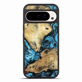 Pixel 10 Pro Xl Wood Phone Case - Darcie (Blue, 781779) Tempered Glass