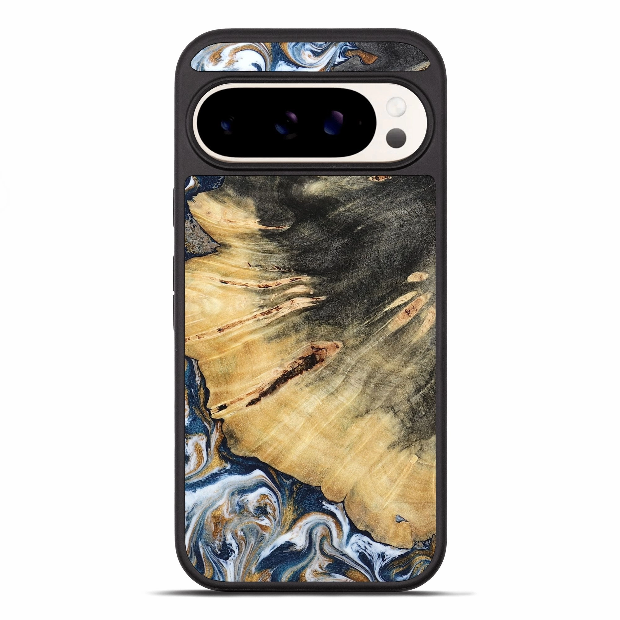 Easy Apply Anti Fingerprint Screen Pixel 10 Pro Xl Wood Phone Case - Victor (Teal & Gold, 781675)
