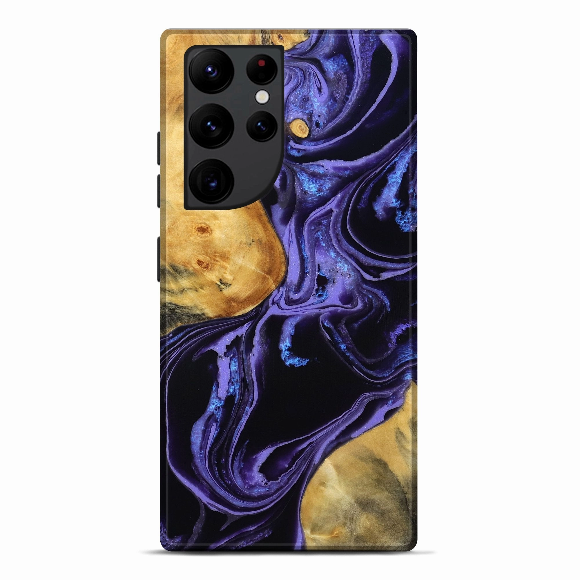 Galaxy S22 Ultra Wood Live Edge Phone Case - Andy (Purple, 781257) Protective Cover HD Clarity