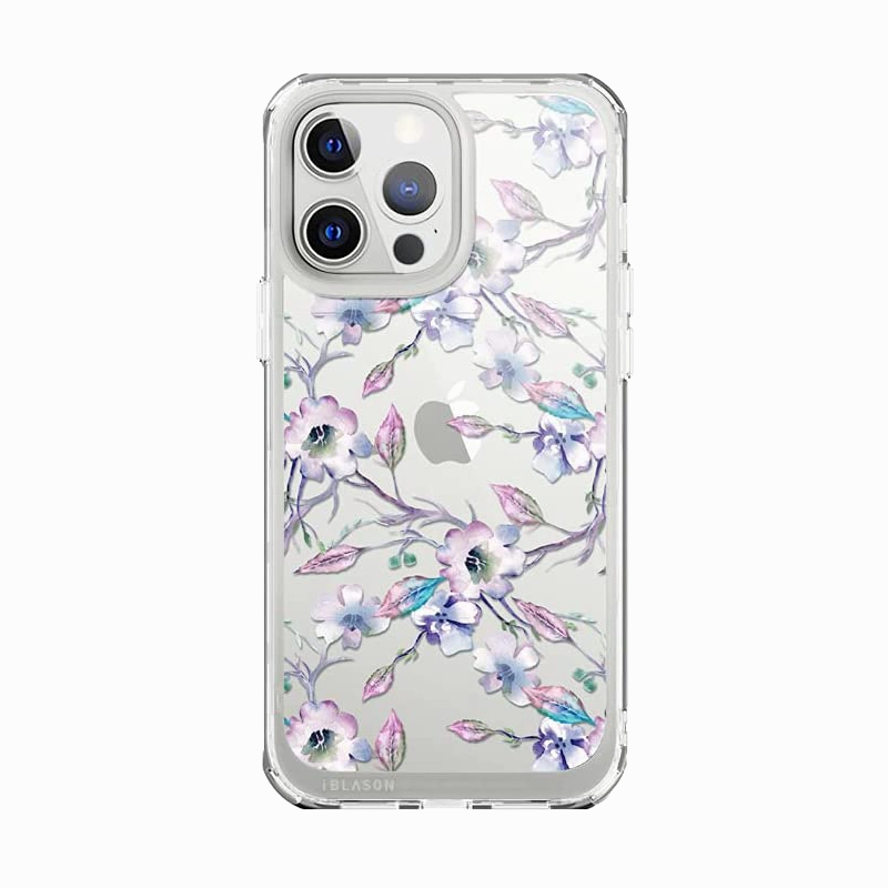 Slim Screen Protector Scratch Protection Iphone 13 Pro Max Halo Case - Flower Buds Purple