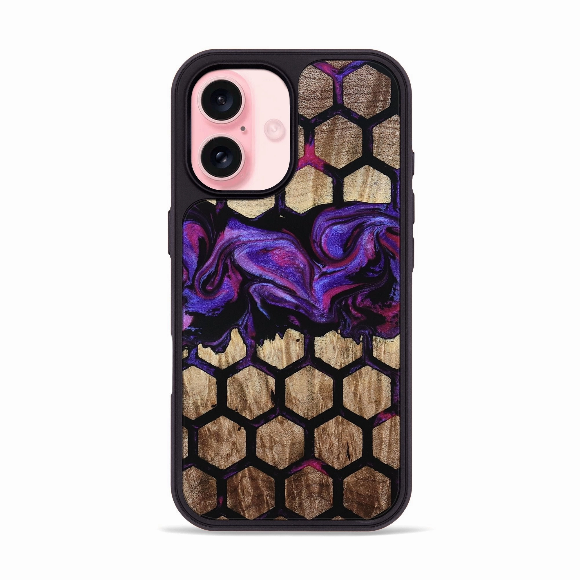 Scratch Resistant Glass Anti Finger Grease Iphone 16 Wood Phone Case - Alora (Pattern, 779277)