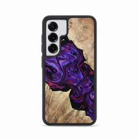 Galaxy S25 Wood Phone Case - Kelsea (Purple, 780156) Crystal Clear
