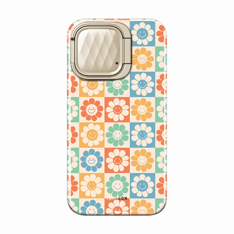 Protective Screen Anti Scratch Coating Iphone 15 Cosmo Mag Case - Rainbow Daisies