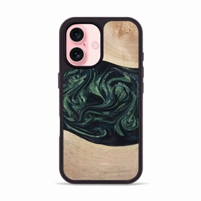 Iphone 16 Wood Phone Case - Haylie (Green, 773401) Protective Cover