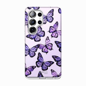 Galaxy S25 Ultra Cosmo Cute Case -Lilac Fly Scratch Resistant Coating