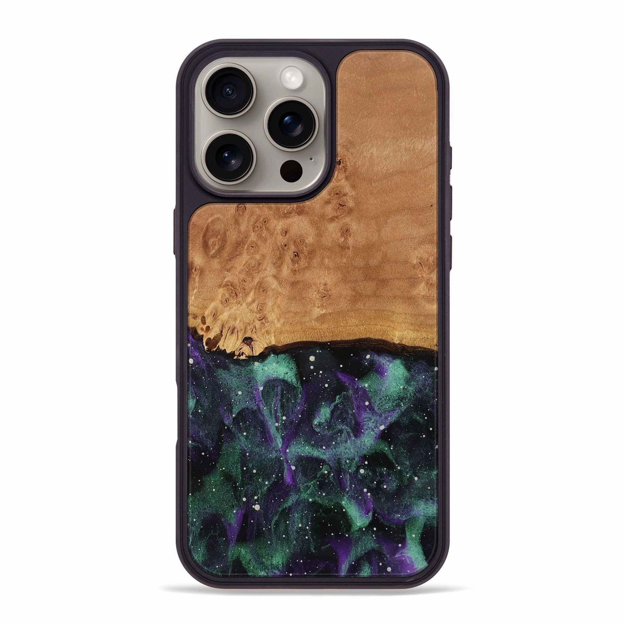 Iphone 16 Pro Max Wood Phone Case - Zahir (Cosmos, 772852) Protective Screen Impact Protection