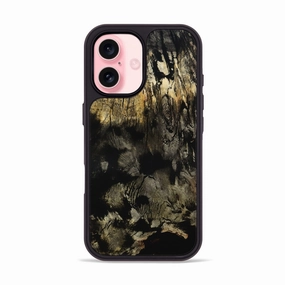 Iphone 16 Wood Phone Case - Ashtyn (Wood Burl, 780078) Anti Glare Film Smooth Touch Film