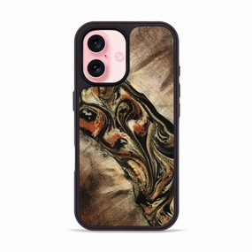 Iphone 16 Wood Phone Case - Taniya (Black & White, 776234) Edge Protection Grip Friendly