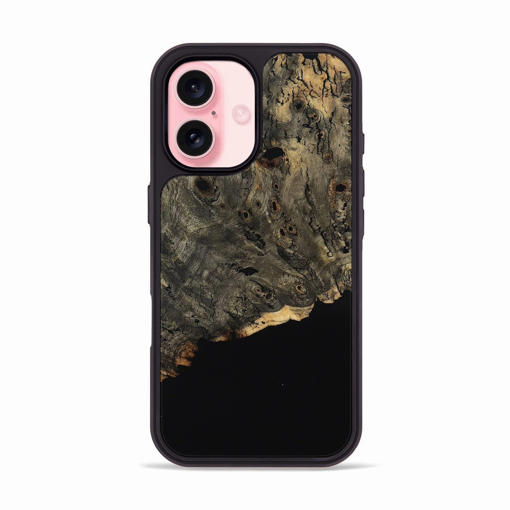 Crystal Clear Iphone 16 Wood Phone Case - Tommie (Wood Burl, 780920)