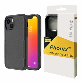 Phonix Case For Iphone 12 Mini Black Armor (Heavy Duty) Case Impact Protection Anti Finger Smudge