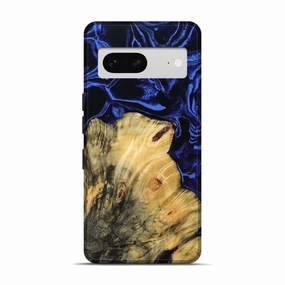 Pixel 7 Wood Live Edge Phone Case - Alysha (Blue, 781992) HD Clarity Ultra Thin