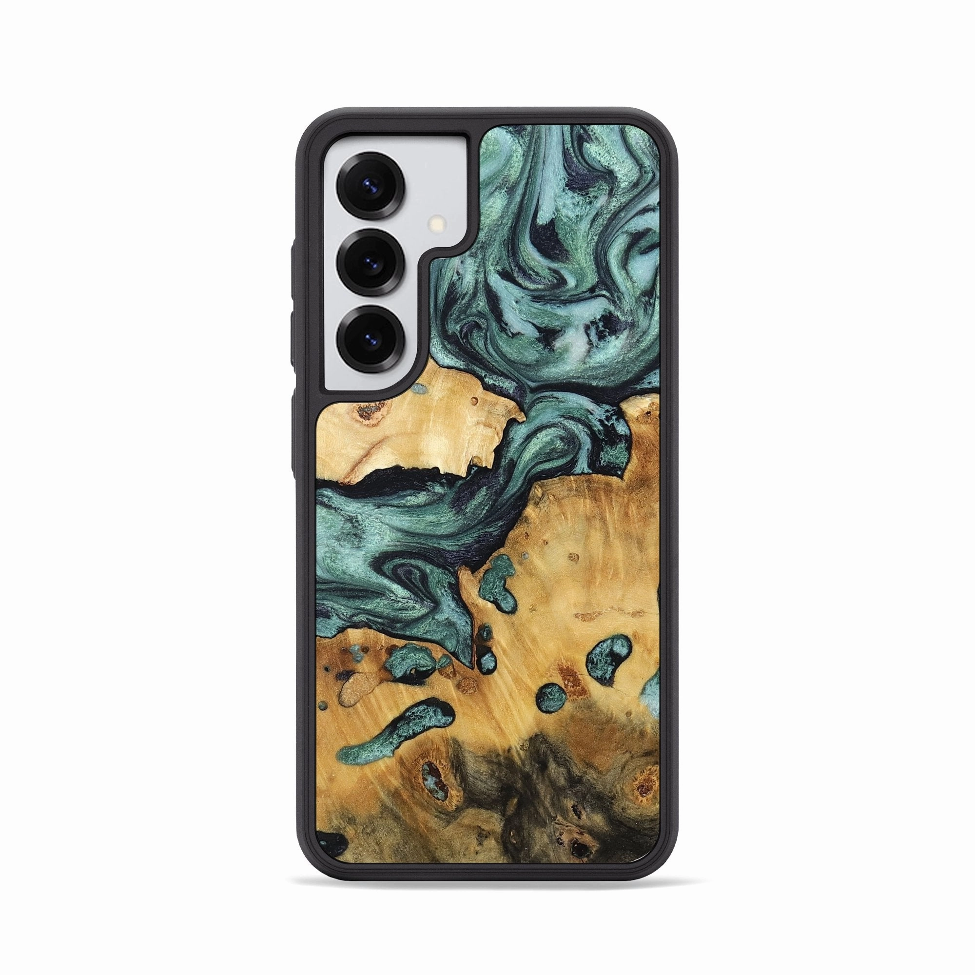 Anti Glare Smooth Touch Film Galaxy S25 Wood Phone Case - Eric (Green, 781770)