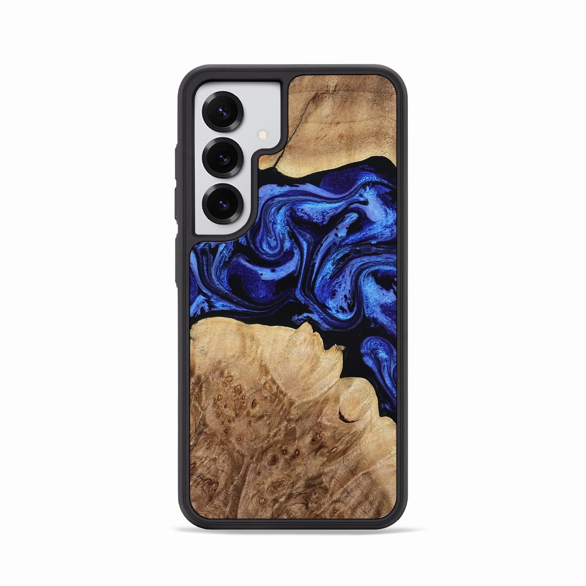 Galaxy S25 Wood Phone Case - Willow (Blue, 780059) Easy Installation Shock Absorbing
