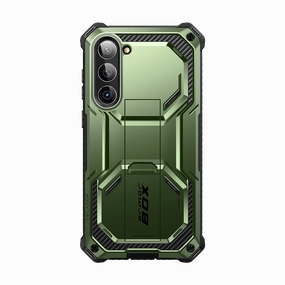 Galaxy S23  Armorbox Case - Dark Green Fingerprint Shield Smooth Surface