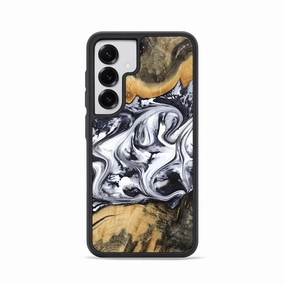 Galaxy S25 Wood Phone Case - Phoenix (Black & White, 781059) Anti Yellowing