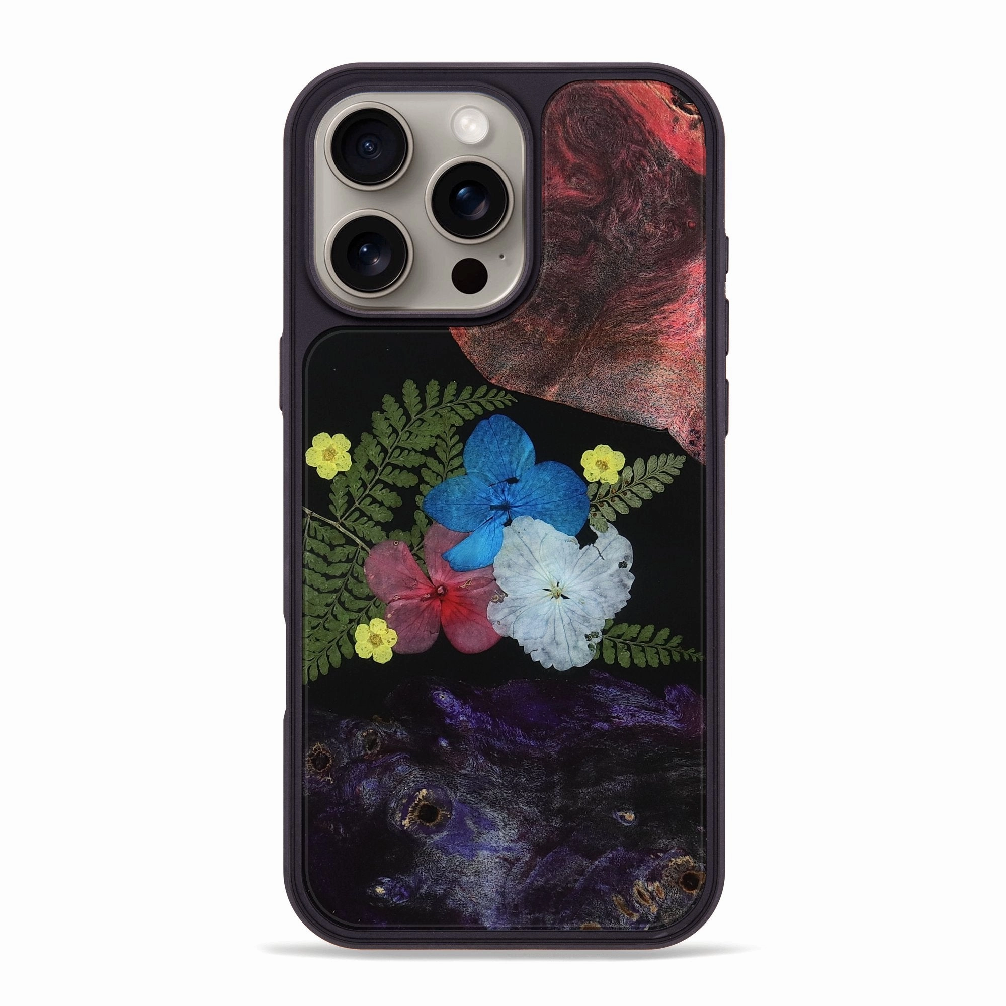 Iphone 16 Pro Max Wood Phone Case - Edsel (Bloom, 781354) Scratch Protection