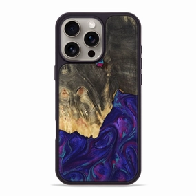 Ultra Clear Iphone 16 Pro Max Wood Phone Case - Kylian (Purple, 767850)