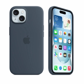 Scratch Resistant Anti Static Film Silicone Case - Storm Blue (Iphone 15)