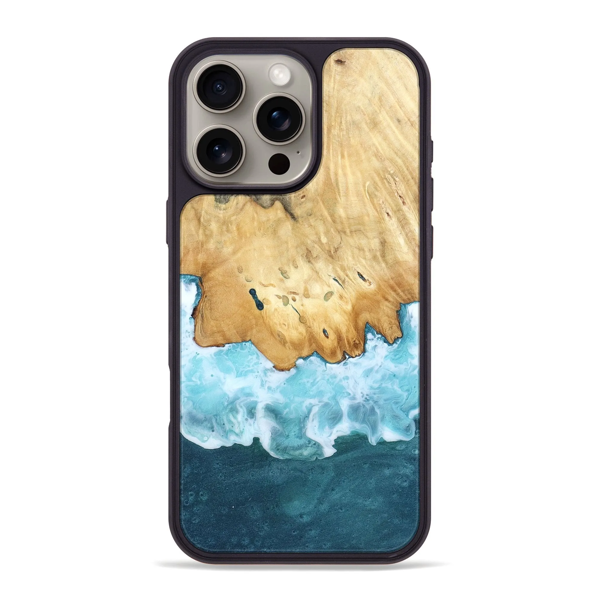 Easy Apply Anti Finger Streak Iphone 16 Pro Max Wood Phone Case - Alvah (Coastal, 781855)