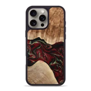 Anti Glare Screen Defense Iphone 16 Pro Max Wood Phone Case - Eldora (Red, 777144)