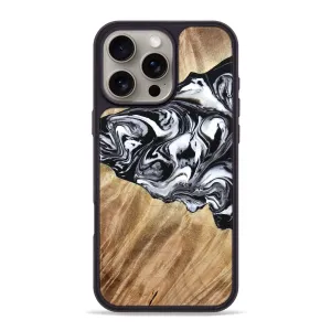 Shock Proof Film Iphone 16 Pro Max Wood Phone Case - Rashida (Black & White, 776335)