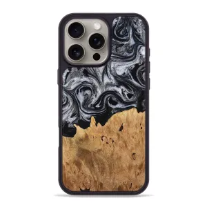 Iphone 16 Pro Max Wood Phone Case - Angus (Black & White, 778562) Anti Shock Screen