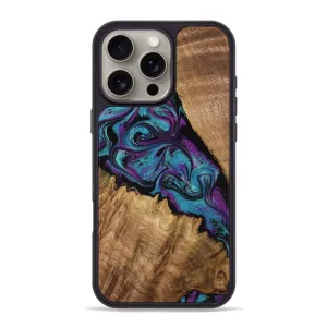 Screen Defense Iphone 16 Pro Max Wood Phone Case - Hiram (Purple, 778307)