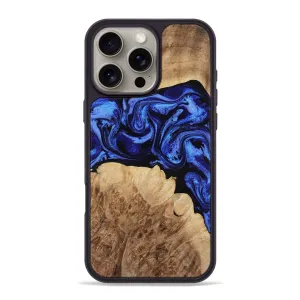 Iphone 16 Pro Max Wood Phone Case - Willow (Blue, 780059) Smooth Touch Film Anti Glare Film