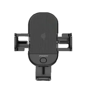 Pisen Gravity-Activated Car Vent Mount Vent Phone Holder Electric Bracket Wireless Charger Qi Car Holder(15W)Black Surge Protection Energy Efficient