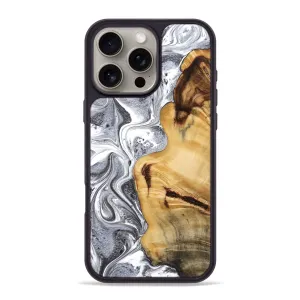 Iphone 16 Pro Max Wood Phone Case - Kasen (Black & White, 775654) Anti Reflection Coating