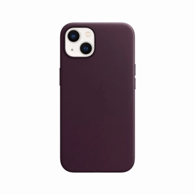 Leather Case - Dark Cherry - Iphone 15 Series Anti Finger Stain Edge to Edge Protection