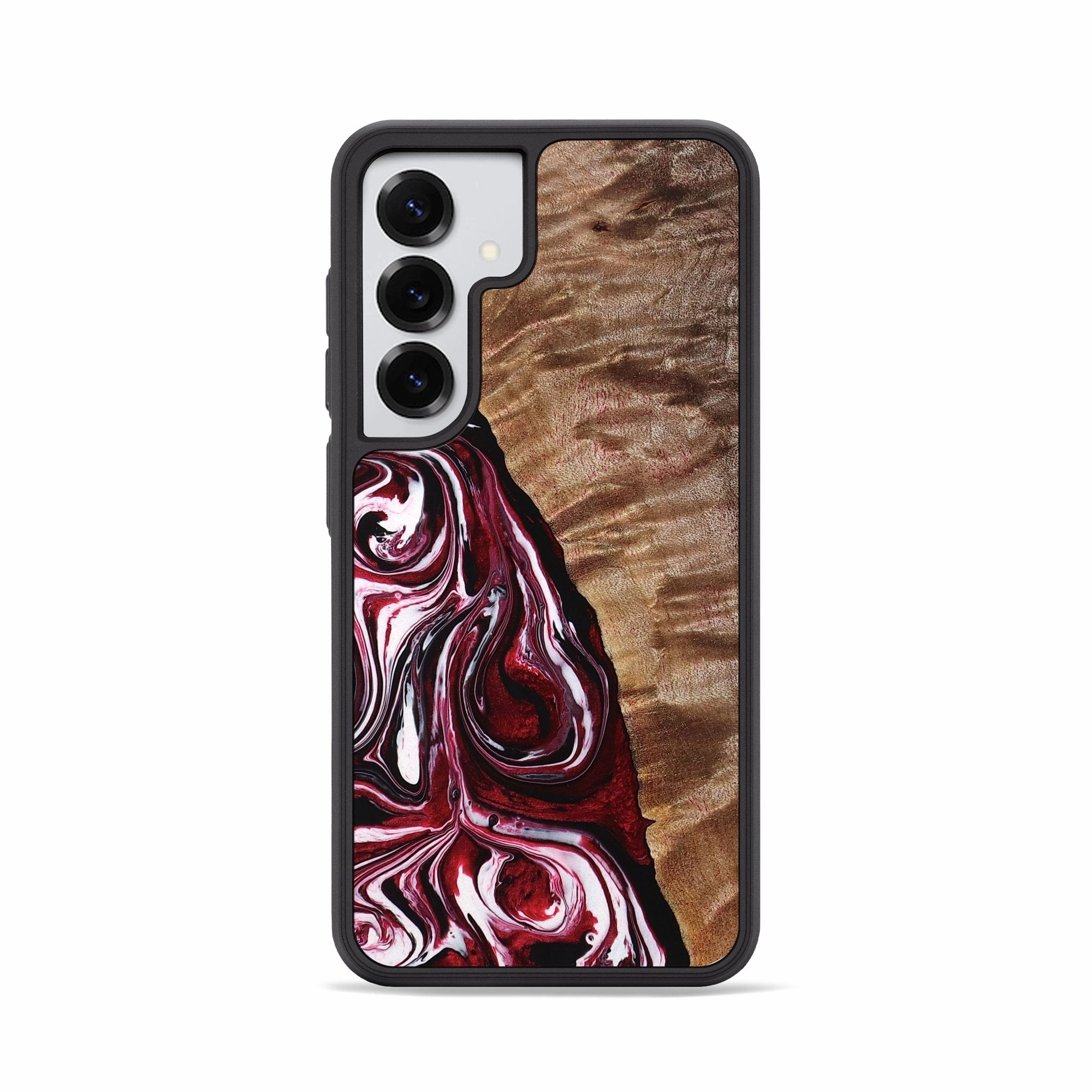 Galaxy S25 Wood Phone Case - Donald (Red, 770386) Shock Absorbing