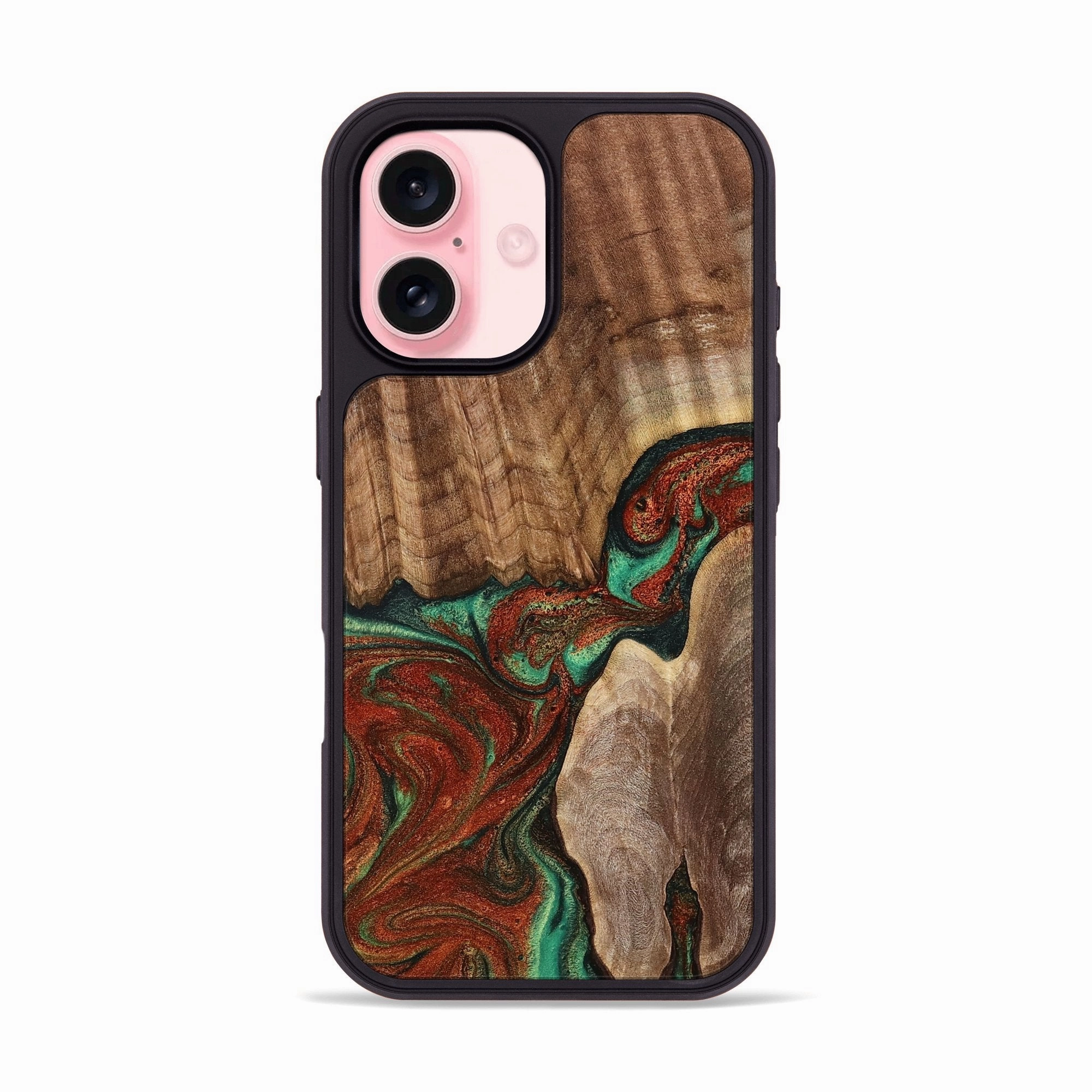 Iphone 16 Wood Phone Case - Bailee (Green, 774952) HD Screen Protector Anti Finger Grease Film