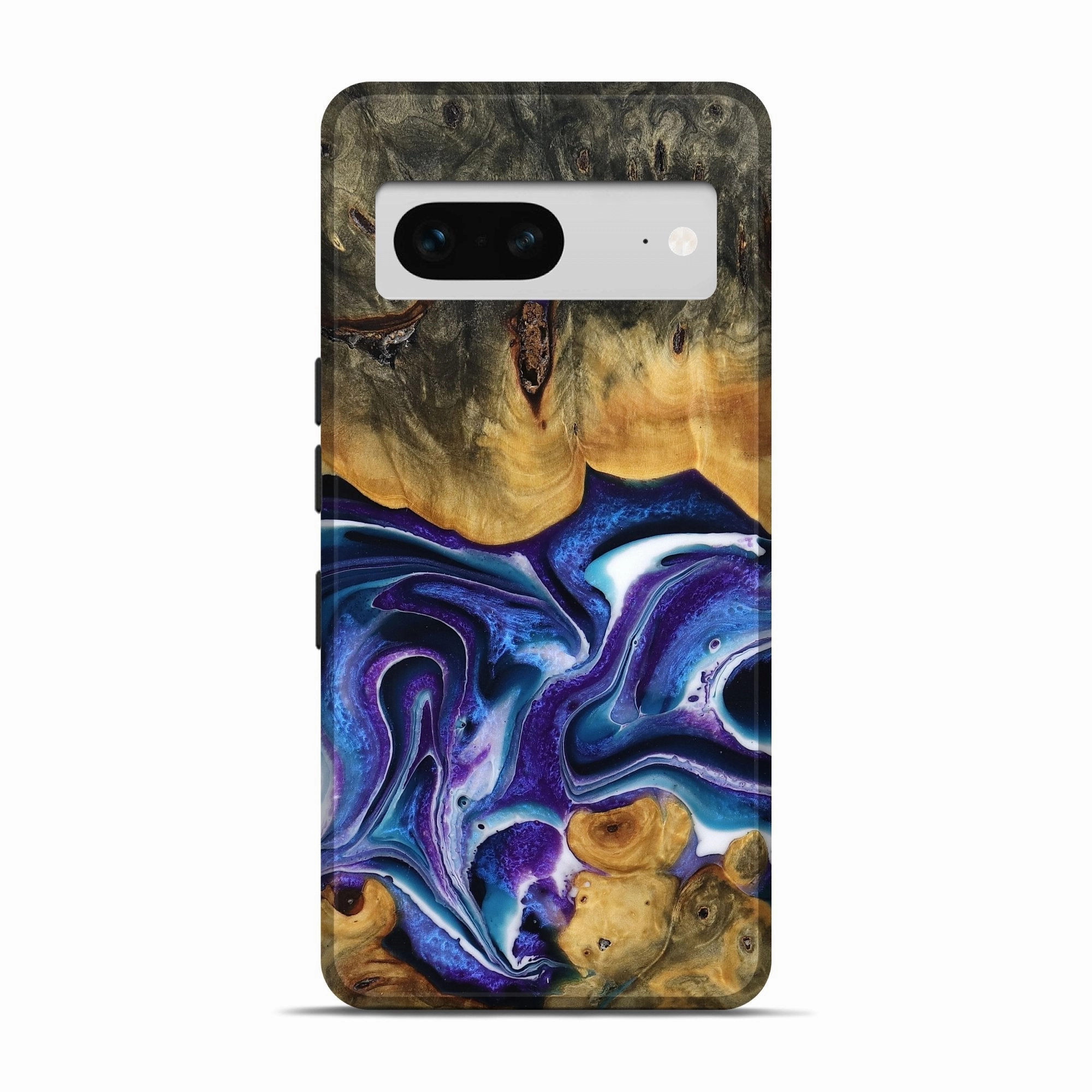 Fingerprint Repellent Pixel 7 Wood Live Edge Phone Case - Ron (Purple, 778763)