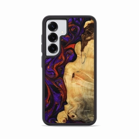 Galaxy S25 Wood Phone Case - Edward (Purple, 775679) Edge to Edge Protection