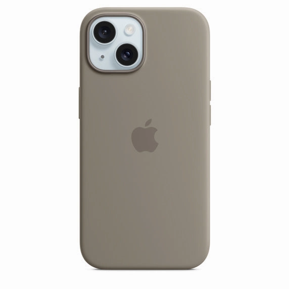 Silicone Case - Clay (Iphone 15) Scratch Resistant Anti Dust Film