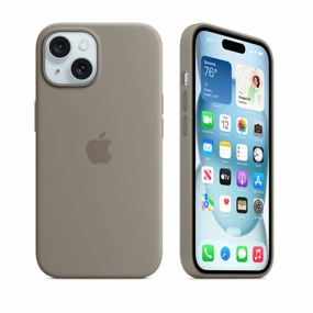 Edge Protection Anti Fingerprint Screen Silicone Case - Clay (Iphone 15)