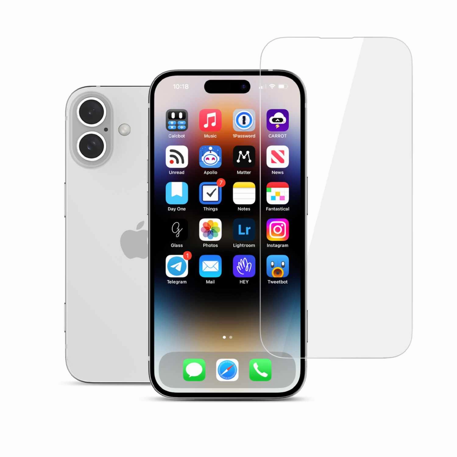 Tempered Glass Screen Protector For Iphone 16 Models Fingerprint Free Reinforced Corners