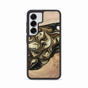 Galaxy S25 Wood Phone Case - Krish (Black & White, 774935) Scratch Resistant Coating Ultra Thin
