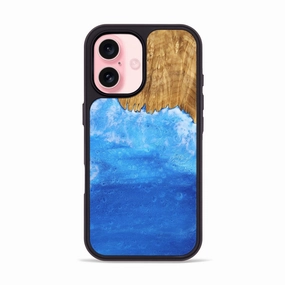 Grip Friendly Shock Absorbing Iphone 16 Wood Phone Case - Katlin (Coastal, 778614)