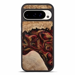 Pixel 10 Pro Xl Wood Phone Case - Oda (Red, 779635) Anti Oil Film Scratch Resistant Coating