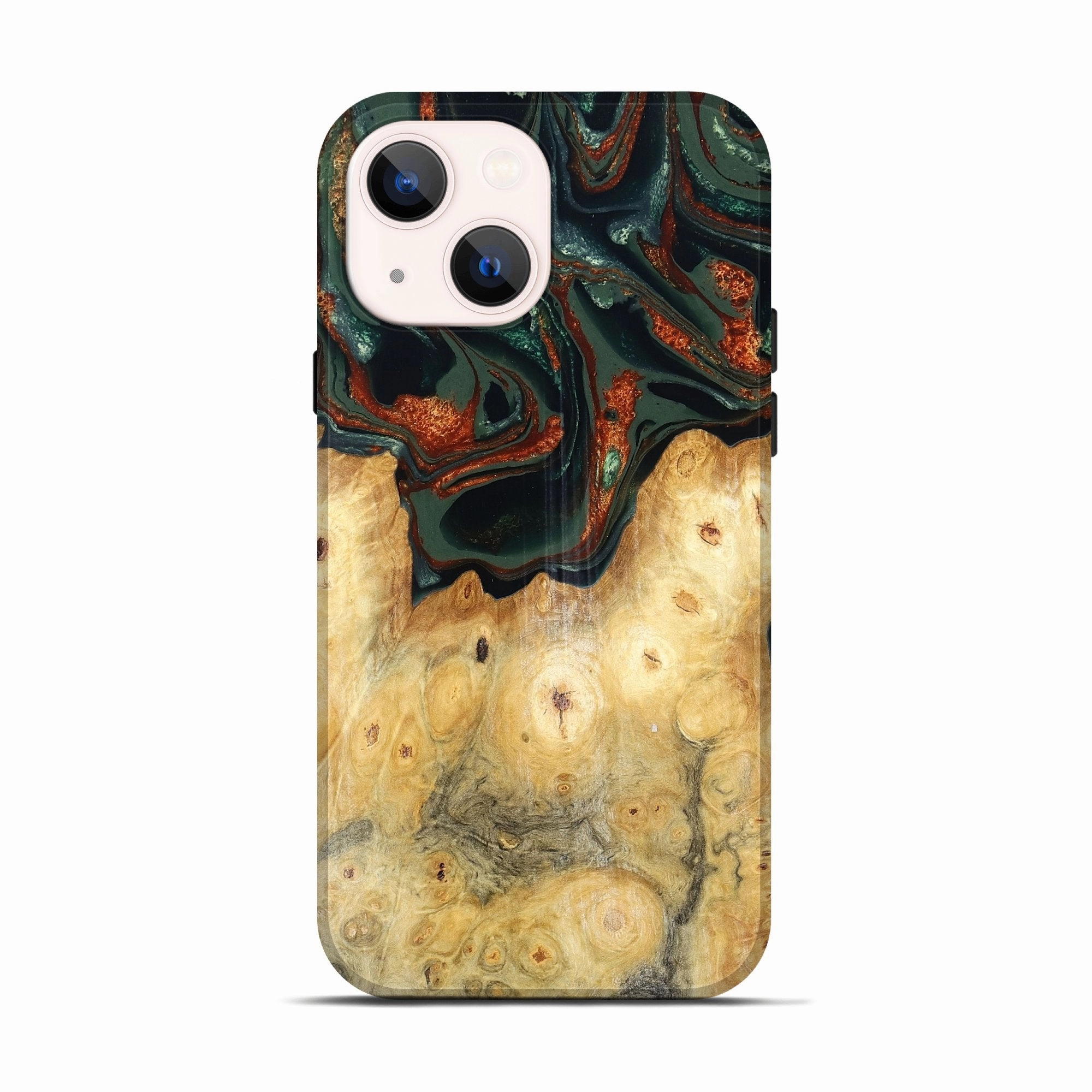 Anti Spy Iphone 13 Wood Live Edge Phone Case - Boone (Green, 781035)